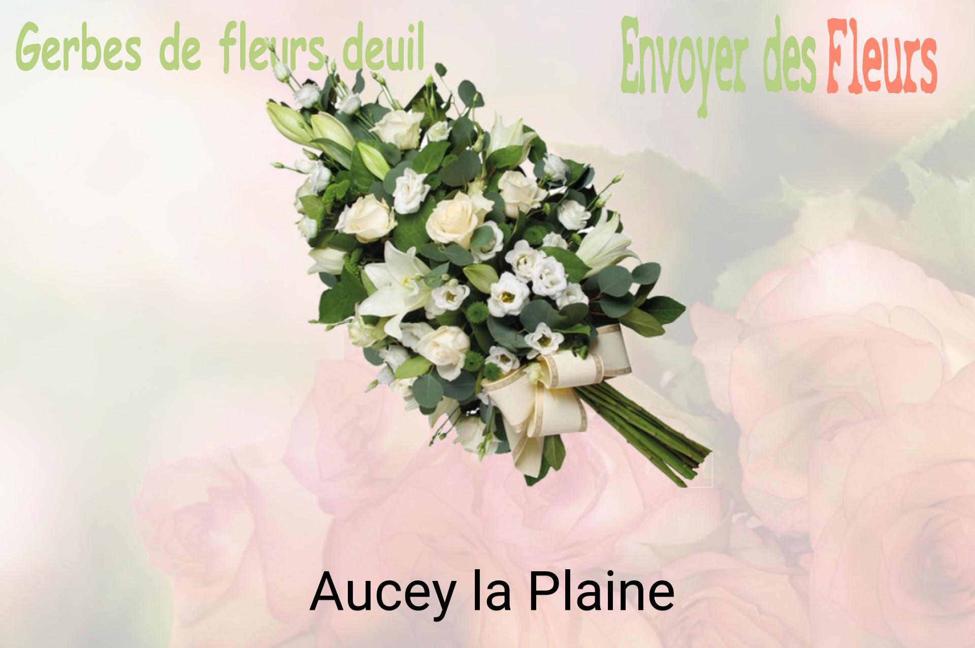 Gerbe de fleurs de deuil livrée à Aucey-la-Plaine